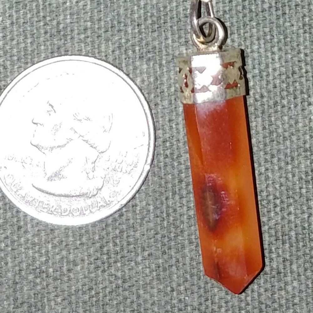 Carnelian gemstone pendant